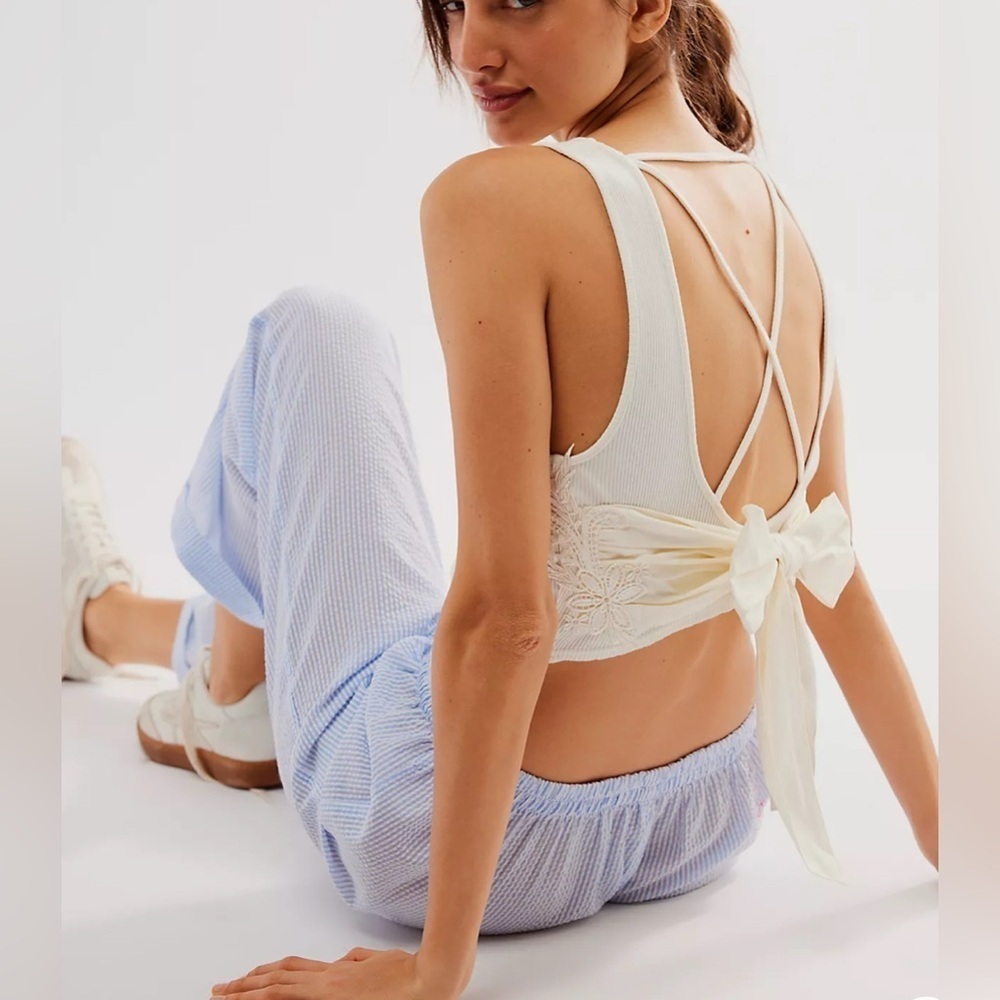 New Free People, Just a Girl Tank, Medium in White